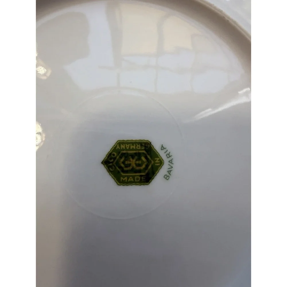Porcelain Plate Decorated Fruits, Flowers Bavaria 7 3/4